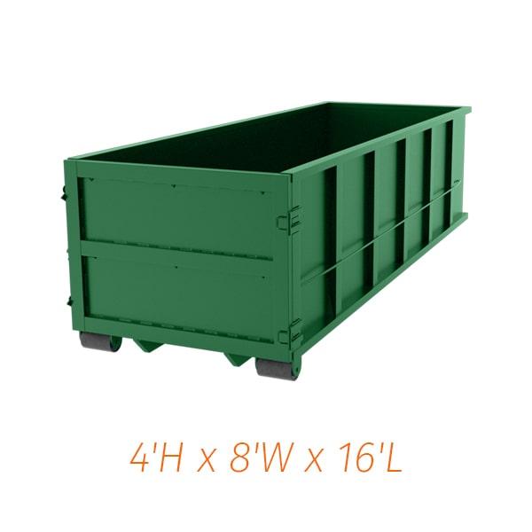 we allow for rental period extensions for our 15 yard dumpster rentals